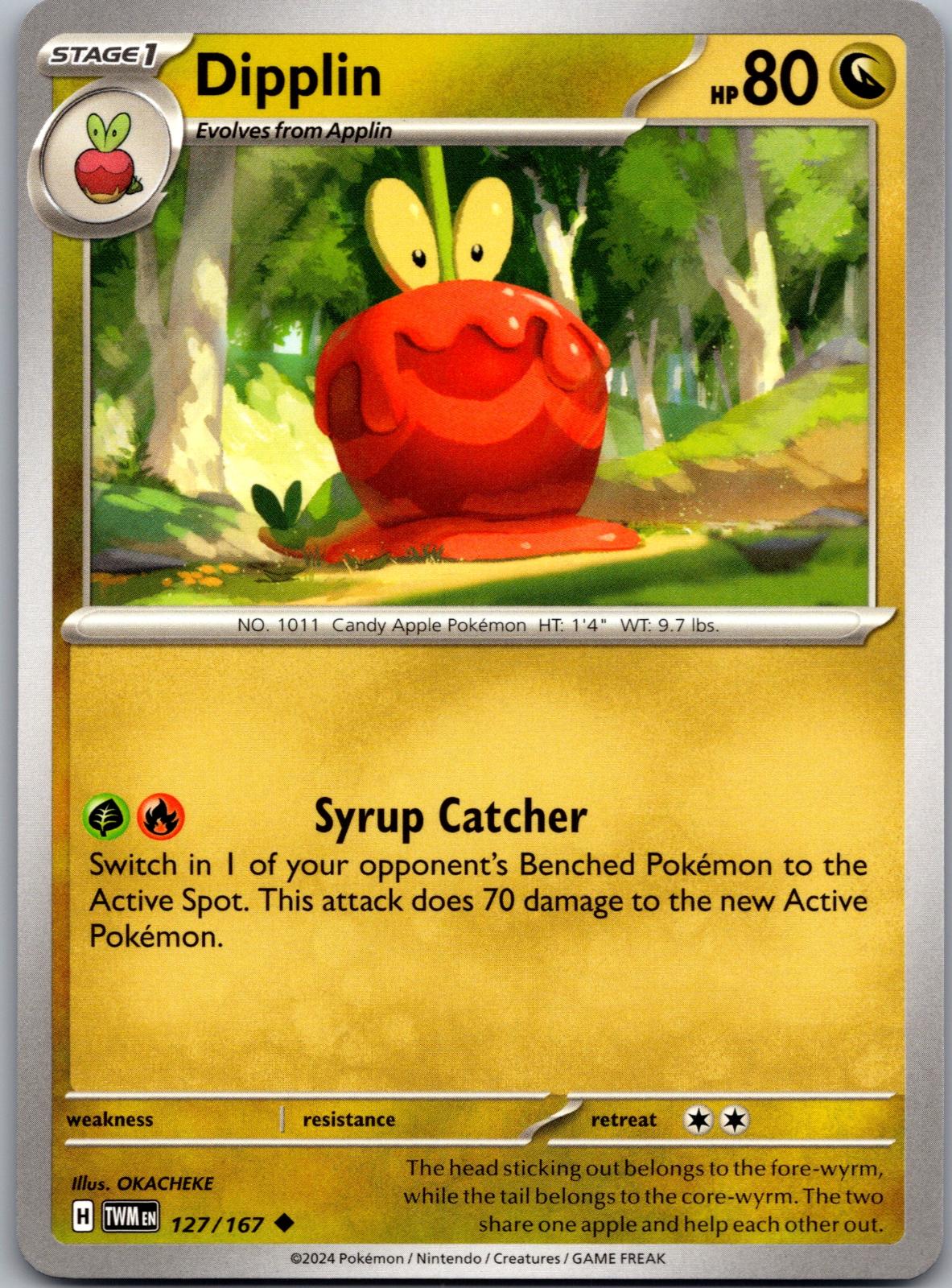 Dipplin - 127/167 - - TWILIGHT MASQUERADE - Pokemon - Uncommon | AA87-16