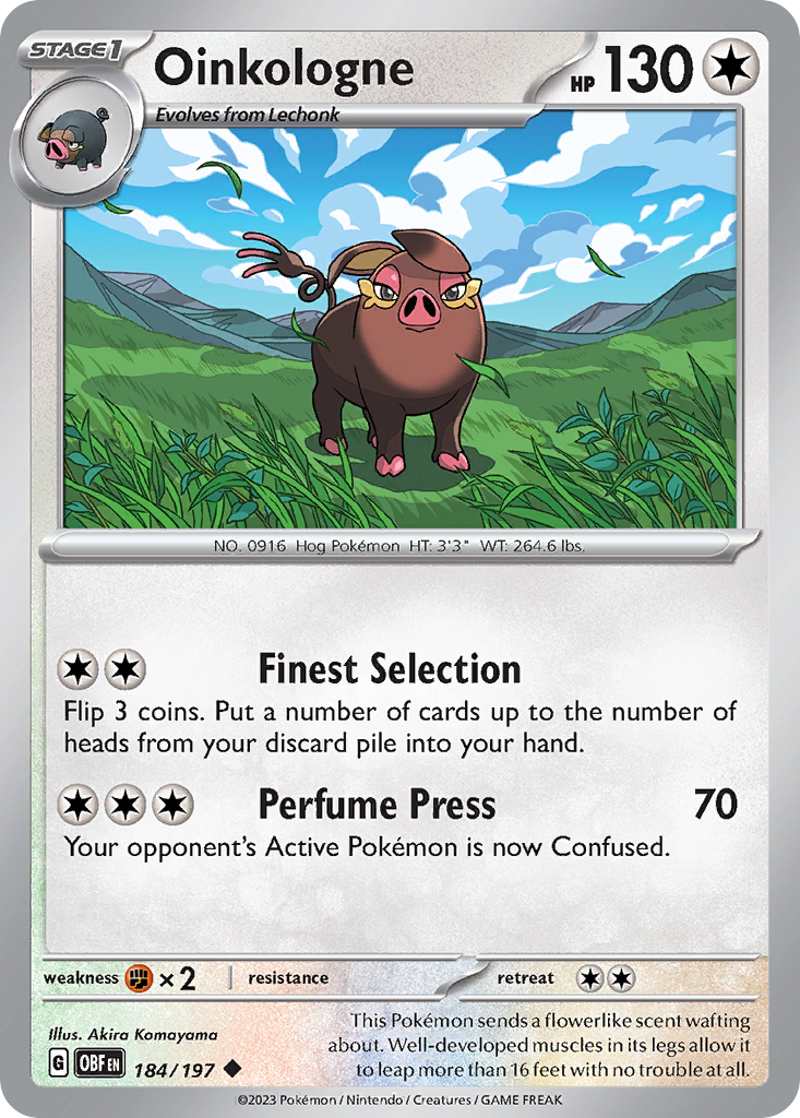 Oinkologne - 184/197 - - OBSIDIAN FLAMES - Pokemon - Uncommon | AA11-19
