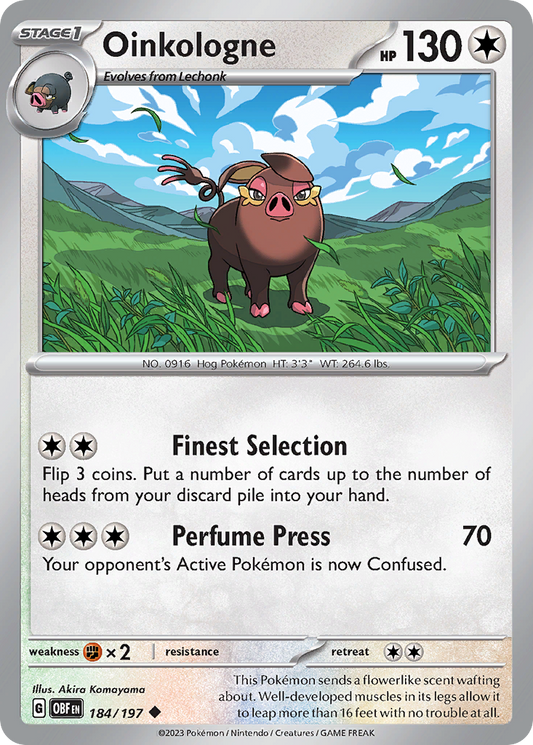 Oinkologne - 184/197 - - OBSIDIAN FLAMES - Pokemon - Uncommon | AA11-19