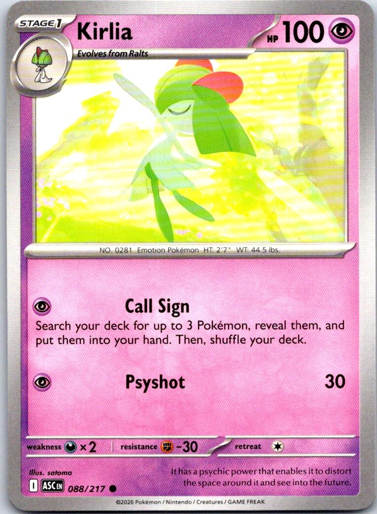 Kirlia - 088/217 - - ASCENDED HEROES - Pokemon - Common | AB12-41