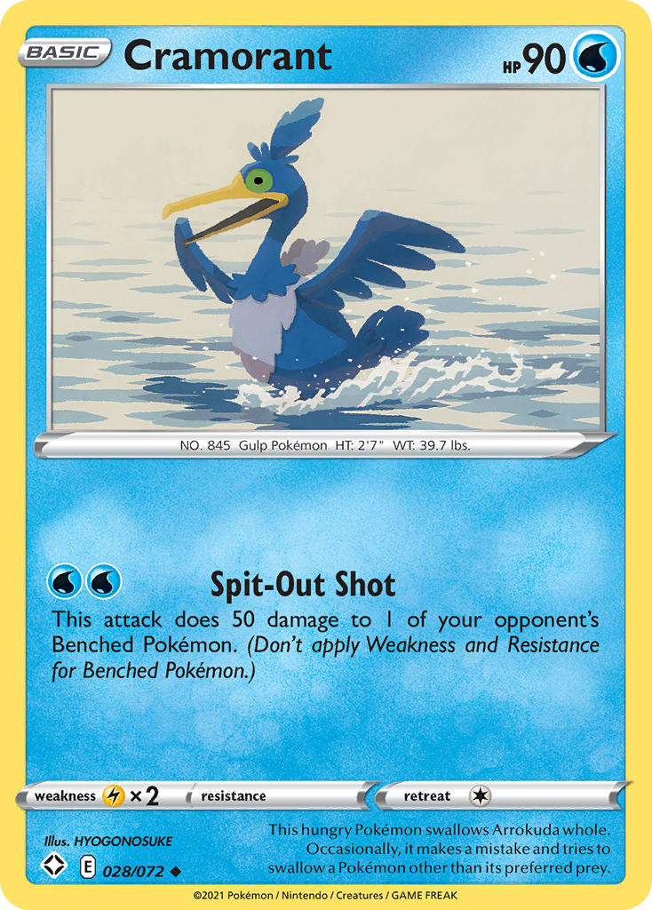 Cramorant - 028/072 - - SHINING FATES - Pokemon - Uncommon | AA67-19