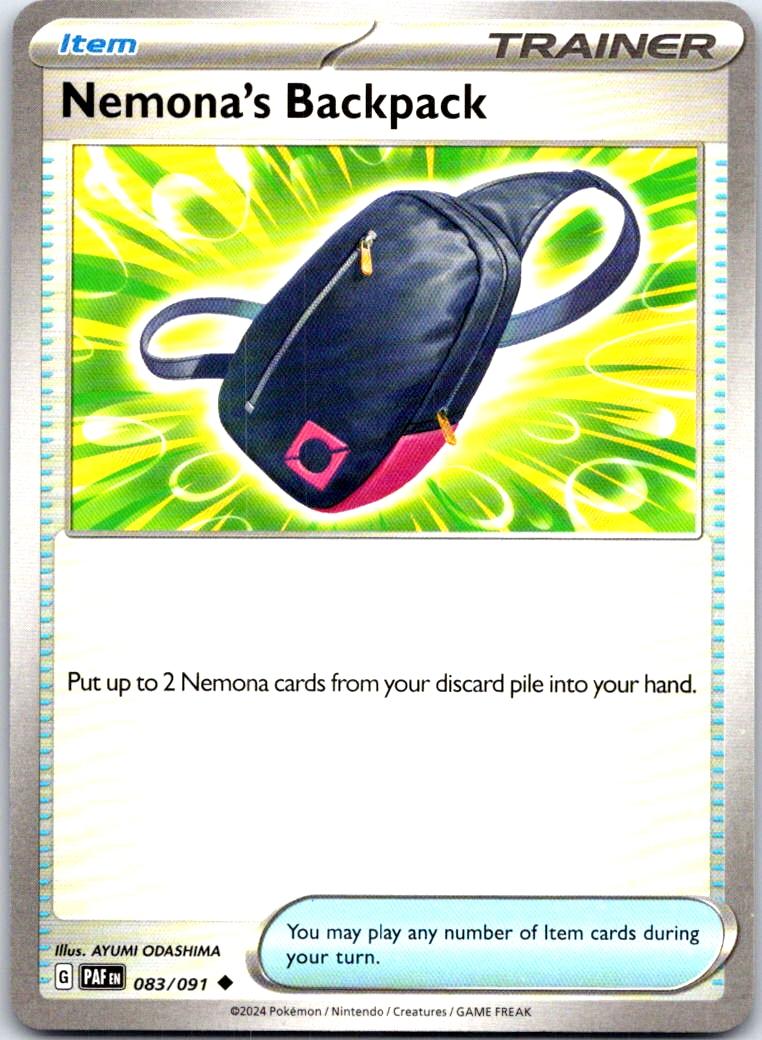 Nemona's Backpack - 083/091 - - PALDEAN FATES - Pokemon - Uncommon | AB25-22