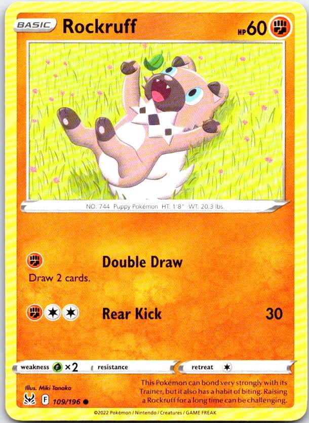 Rockruff - 109/196 - - LOST ORIGIN - Pokemon - Common | AC09-4