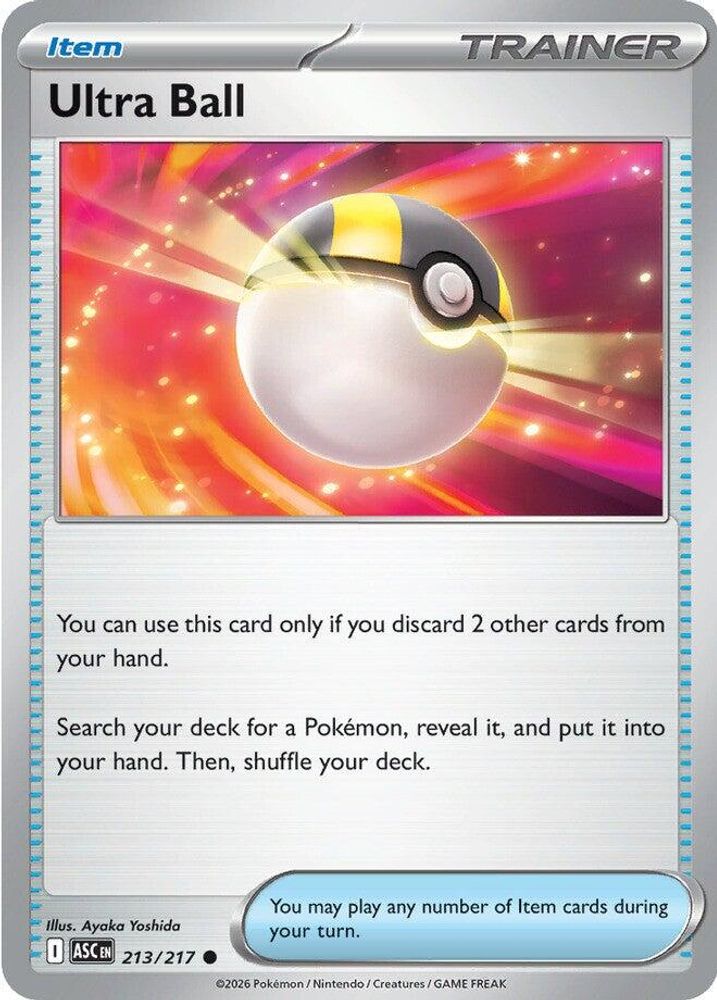 Ultra Ball - 213/217 - - ASCENDED HEROES - Pokemon - Common | AA40-35
