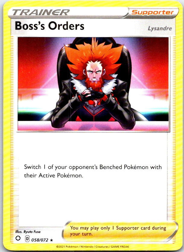 Boss's Orders - 058/072 - - SHINING FATES - Pokemon - Rare | AC23-15
