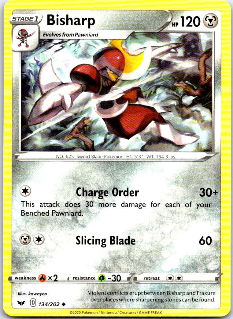 Bisharp - 134/202 - - SWORD & SHIELD - Pokemon - Uncommon | AB77-6