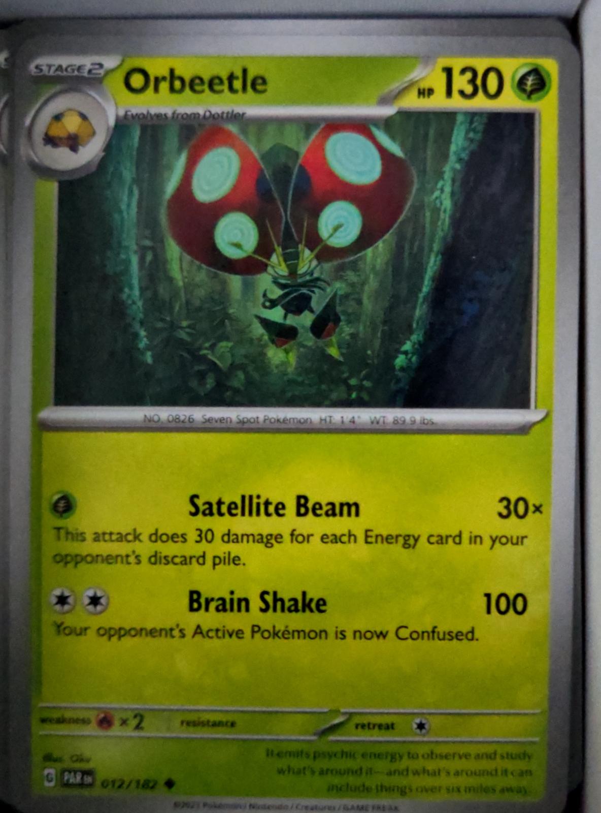 Orbeetle - 012/182 - - PARADOX RIFT - Pokemon - Uncommon | AA48-93