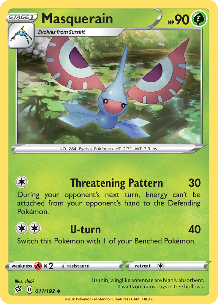 Masquerain - 011/192 - - REBEL CLASH - Pokemon - Uncommon | AA67-34