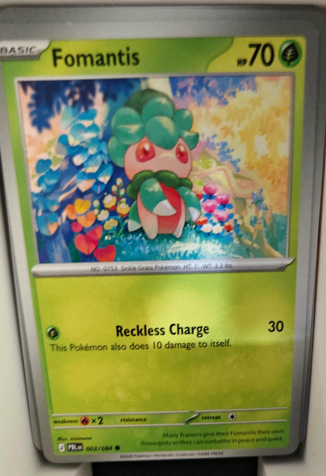 Fomantis - 003/084 - - PITCH BLACK - Pokemon - Common | AA18-45