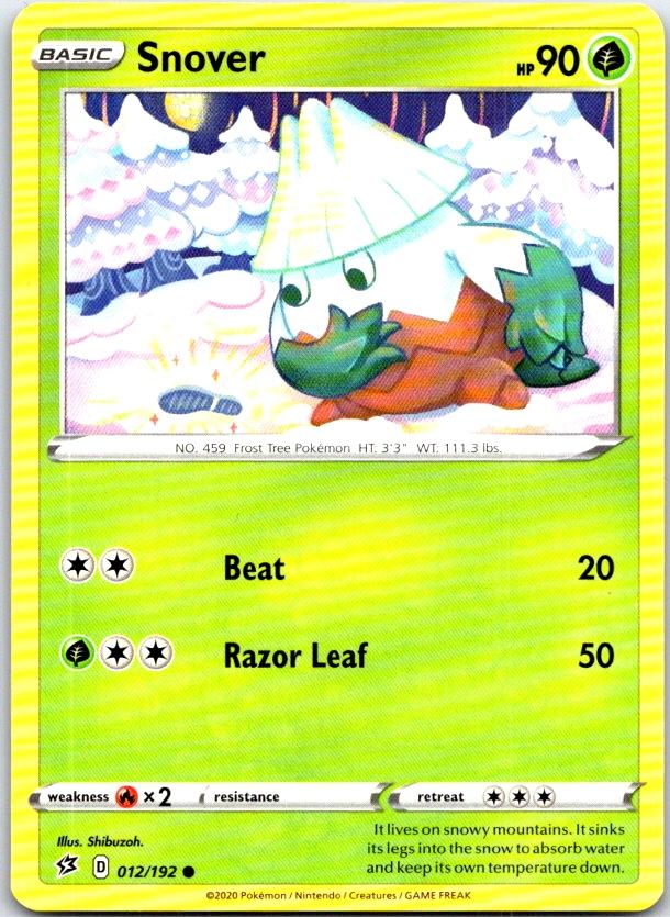 Snover - 012/192 - - REBEL CLASH - Pokemon - Common | AC02-21