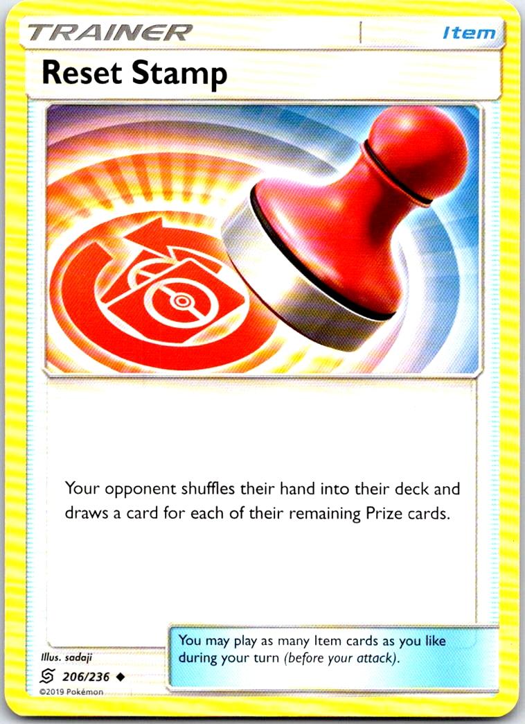 Reset Stamp - 206/236 - - UNIFIED MINDS - Pokemon - Uncommon | AB41-20