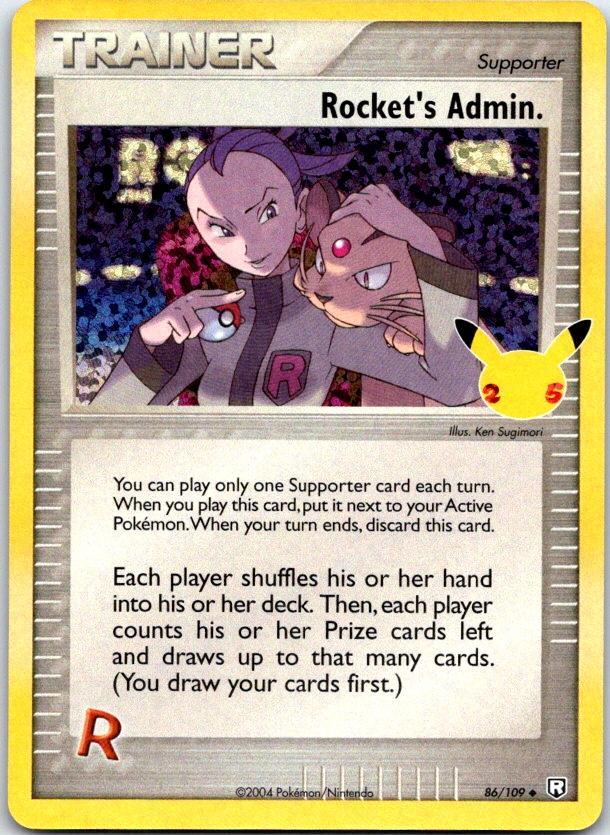 Rocket's Admin. - 86/109 - Holo - CELEBRATIONS: CLASSIC COLLECTION - Pokemon - | AC21-43