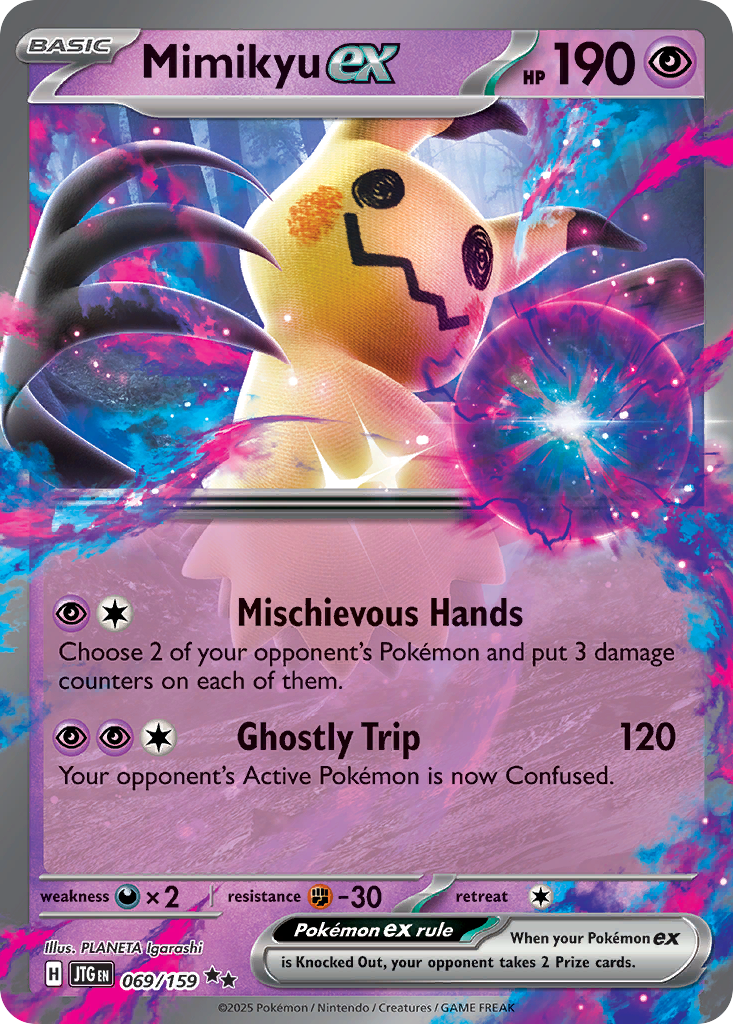 Mimikyu ex - 069/159 - Holo - JOURNEY TOGETHER - Pokemon - Double Rare | AA33-12