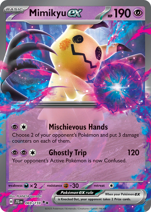 Mimikyu ex - 069/159 - Holo - JOURNEY TOGETHER - Pokemon - Double Rare | AA33-12