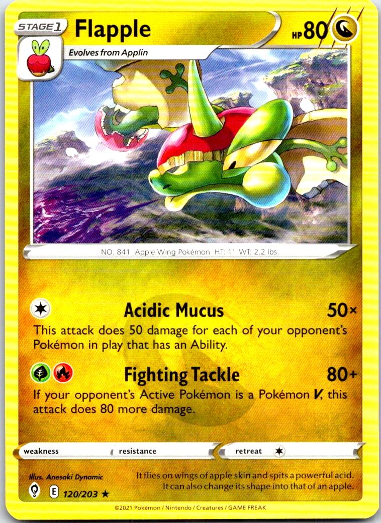 Flapple - 120/203 - - EVOLVING SKIES - Pokemon - Rare | AB36-48