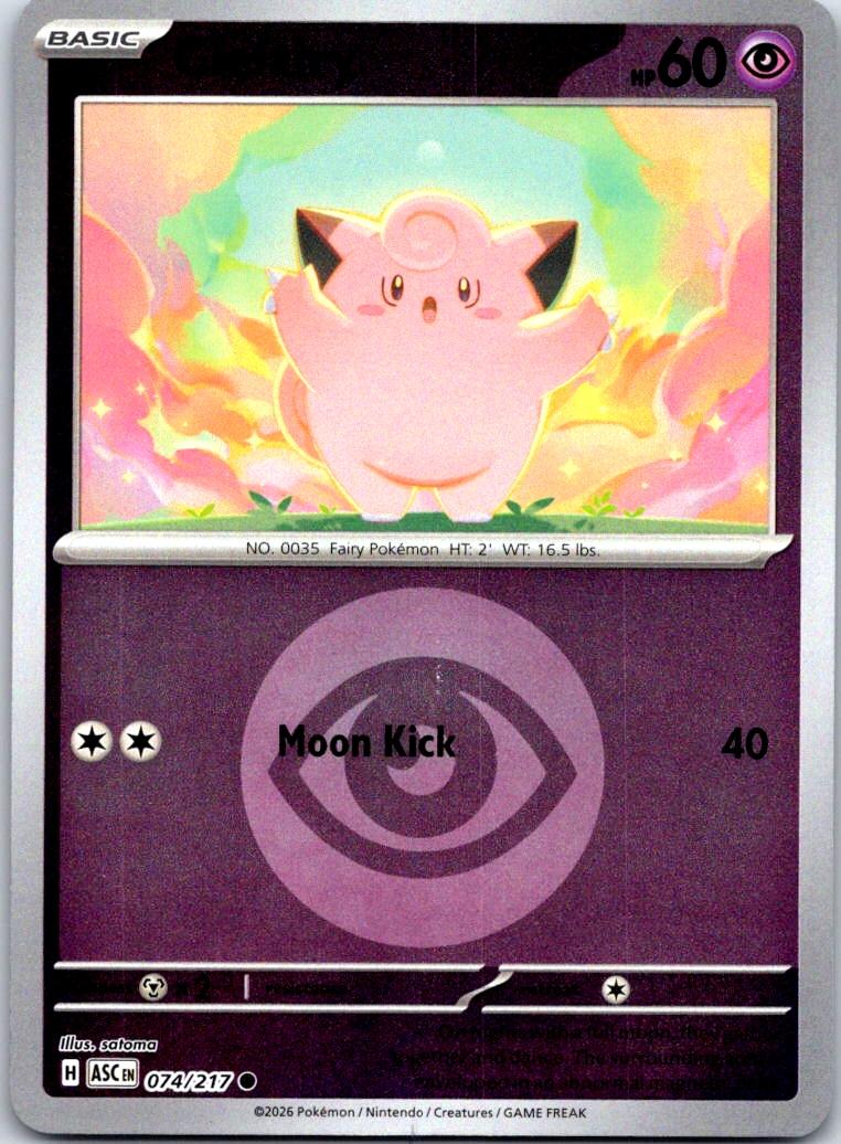 Clefairy (Energy Symbol Pattern) - 074/217 - Reverse Holo - ASCENDED HEROES - Pokemon - | AB04-2