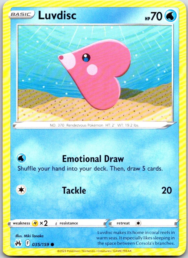 Luvdisc - 035/159 - - CROWN ZENITH - Pokemon - Common | AA101-25