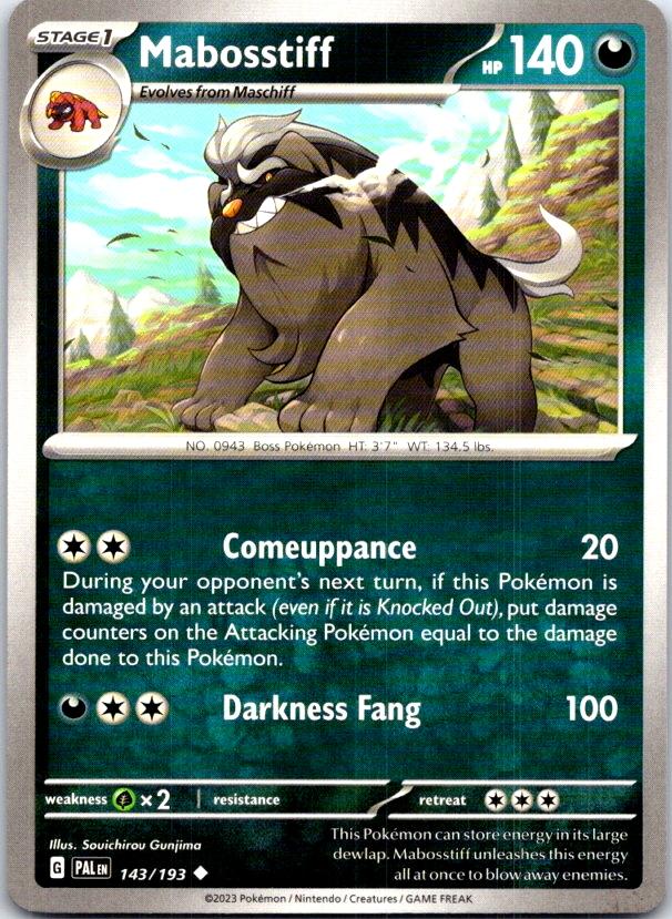 Mabosstiff - 143/193 - - PALDEA EVOLVED - Pokemon - Uncommon | AC06-23