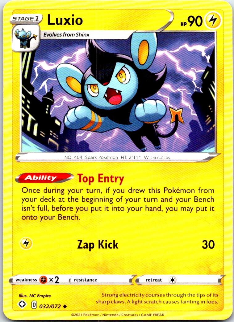 Luxio - 032/072 - - SHINING FATES - Pokemon - Uncommon | AB67-41
