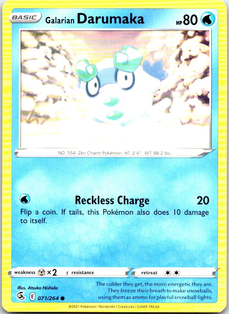 Galarian Darumaka - 071/264 - - FUSION STRIKE - Pokemon - Common | AB34-1