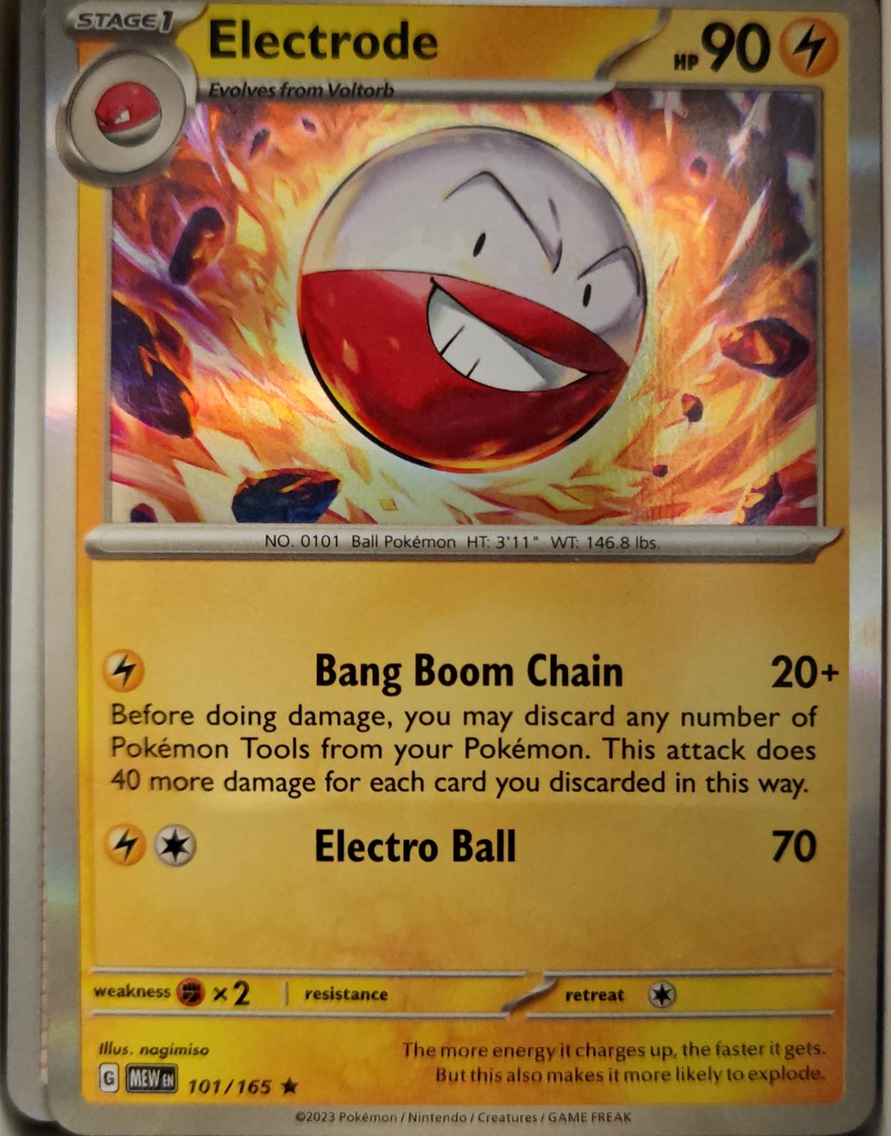 Electrode - 101/165 - Holo - 151 - Pokemon - Rare | AA20-59