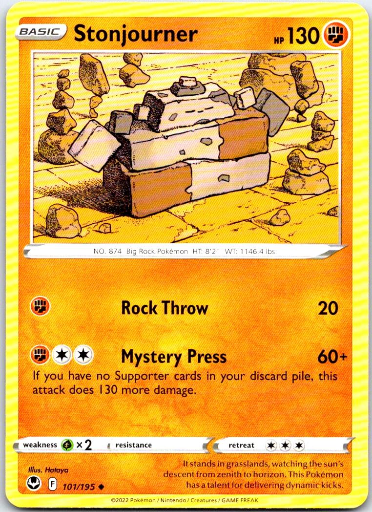 Stonjourner - 101/195 - - SILVER TEMPEST - Pokemon - Uncommon | AB29-11