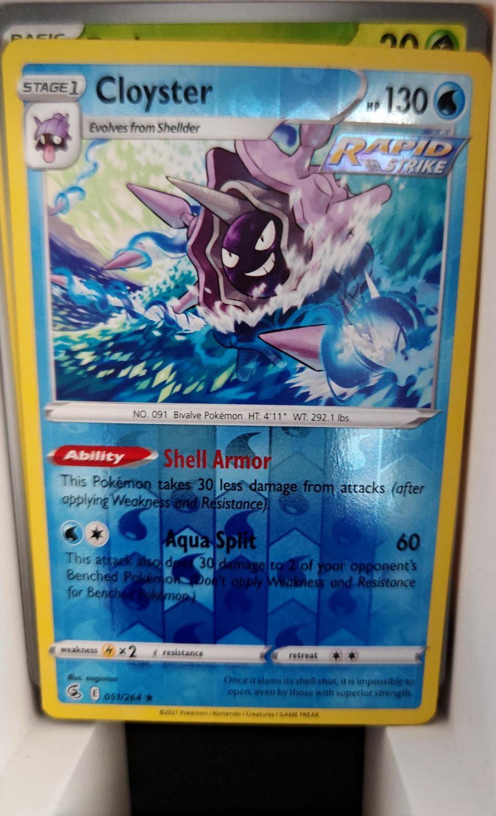 Cloyster - 051/264 - Reverse Holo - FUSION STRIKE - Pokemon - Rare | AA26-64