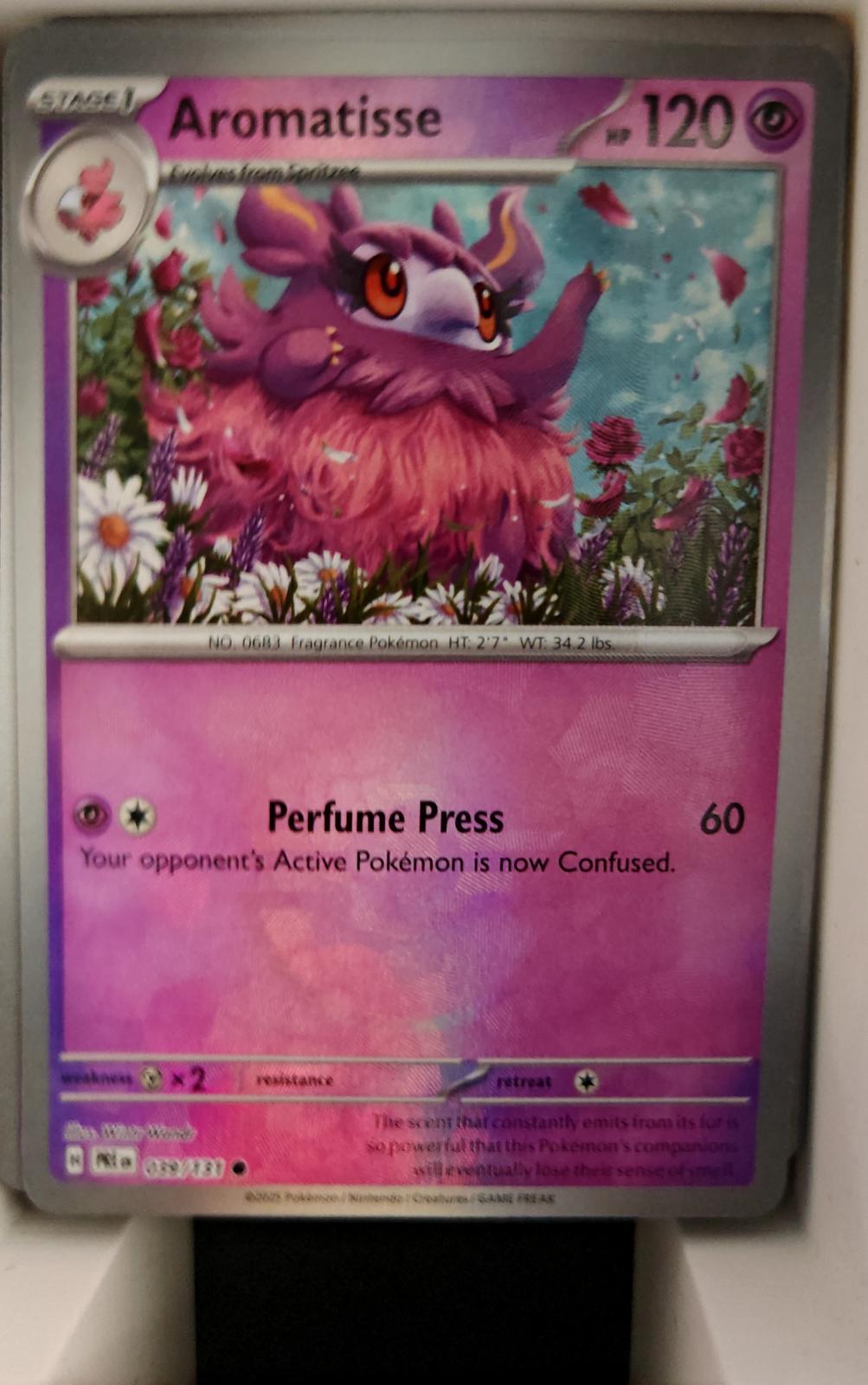 Aromatisse (Poke Ball Pattern) - 039/131 - Holo - PRISMATIC EVOLUTIONS - Pokemon - | AA26-83