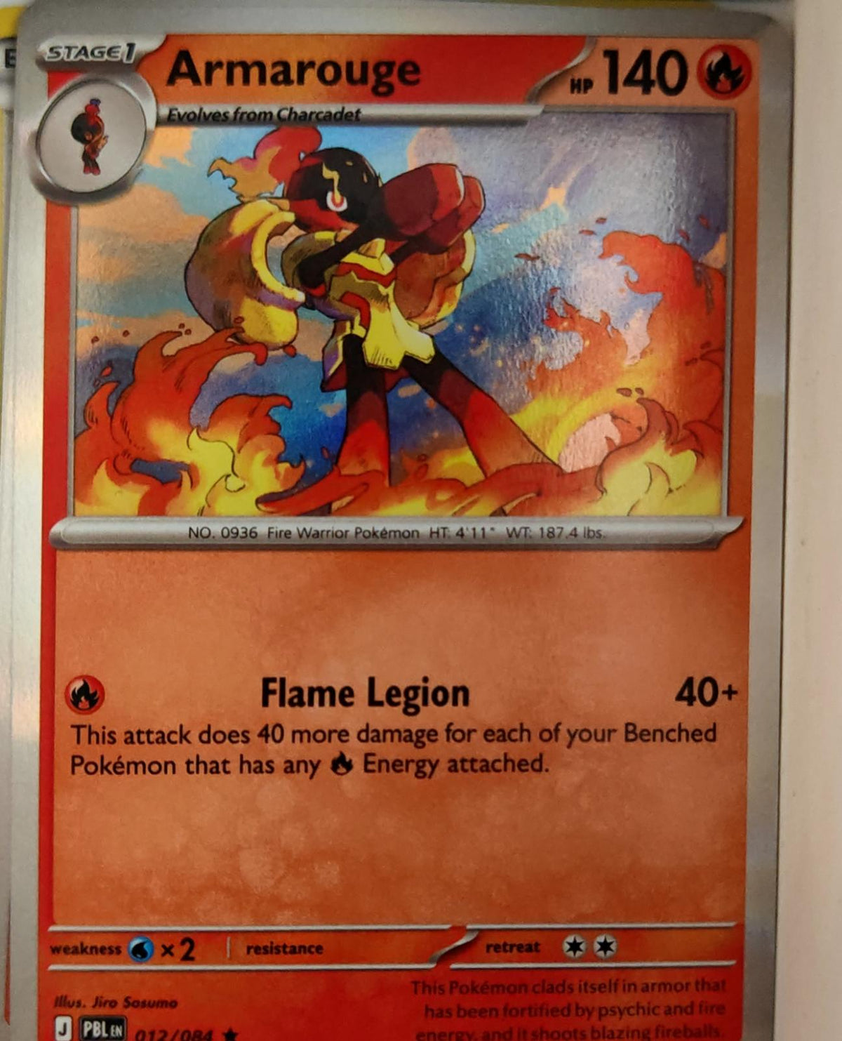 Armarouge - 012/084 - Holo - PITCH BLACK - Pokemon - Rare | AA38-4
