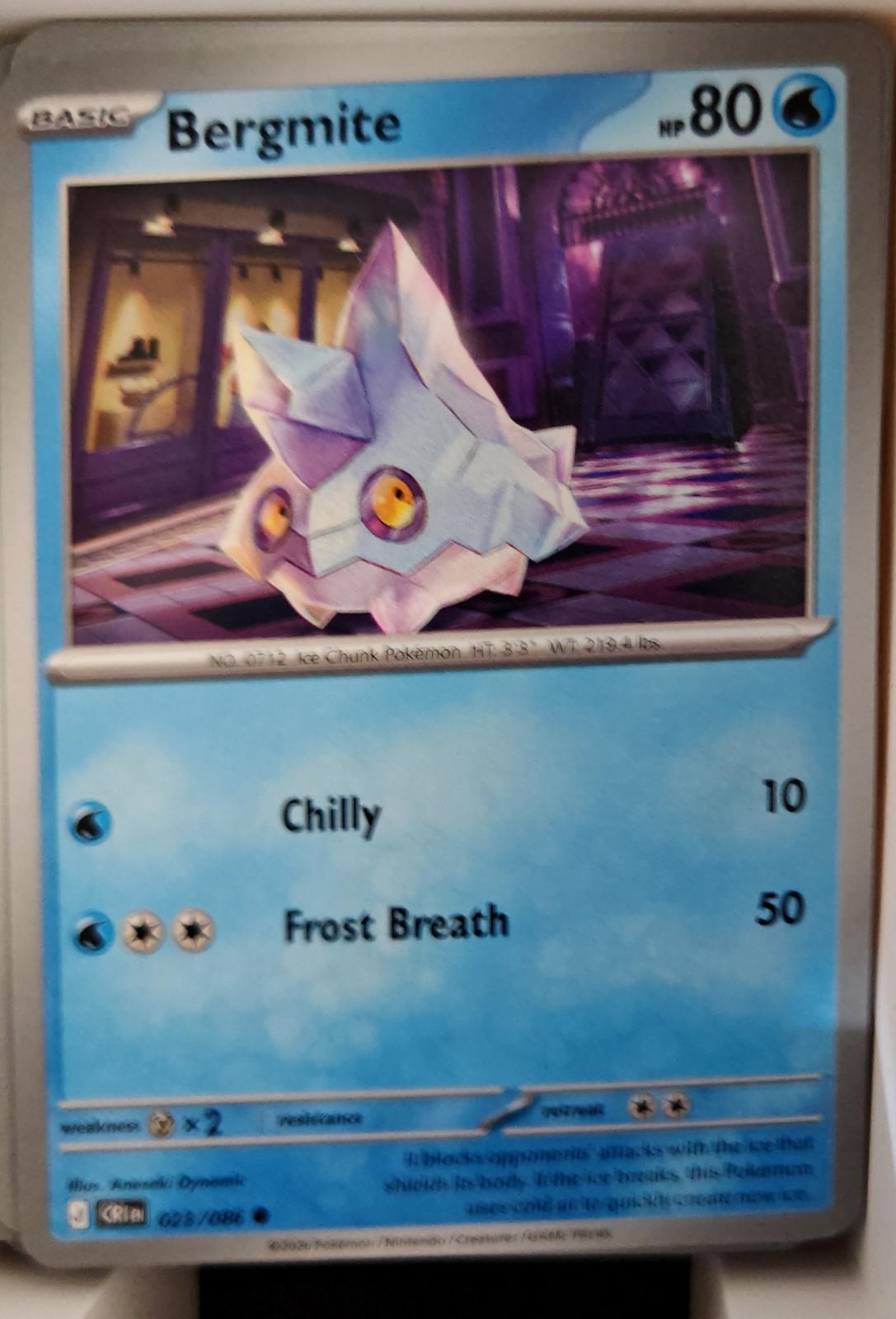 Bergmite - 023/086 - - CHAOS RISING - Pokemon - Common | AA23-90