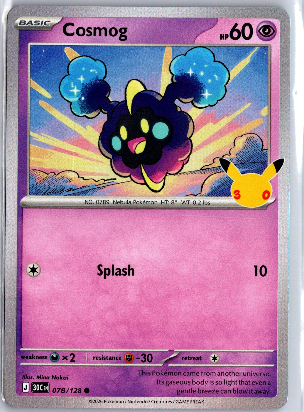 Cosmog - 078/128 - Holo - ME: 30TH CELEBRATION - Pokemon - | AB05-40