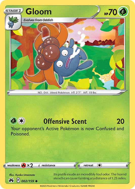 Gloom - 002/159 - - CROWN ZENITH - Pokemon - Uncommon | AA93-3