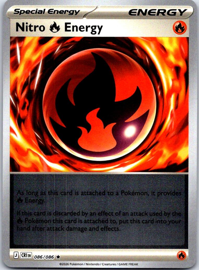 Nitro R Energy - 086/086 - Reverse Holo - CHAOS RISING - Pokemon - | AB14-47
