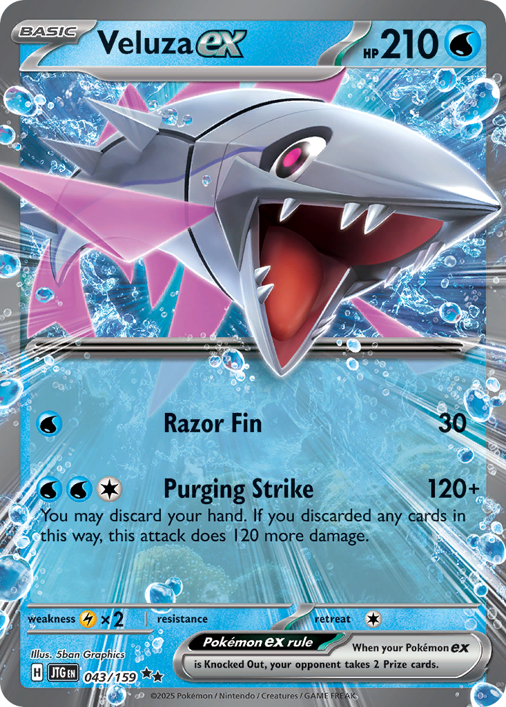 Veluza ex - 043/159 - Holo - JOURNEY TOGETHER - Pokemon - Double Rare | AA37-30