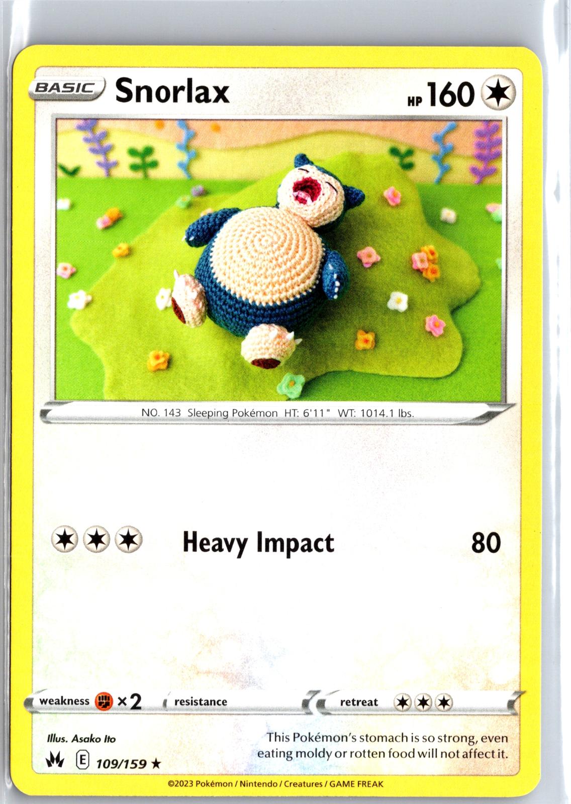 Snorlax - 109/159 - - CROWN ZENITH - Pokemon - Rare | AB05-10