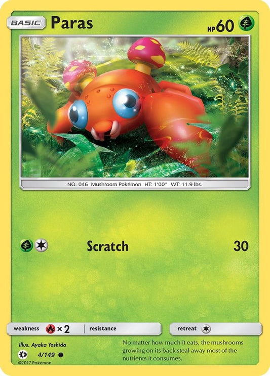 Paras - 4/149 - - SM BASE SET - Pokemon - Common | AA66-49