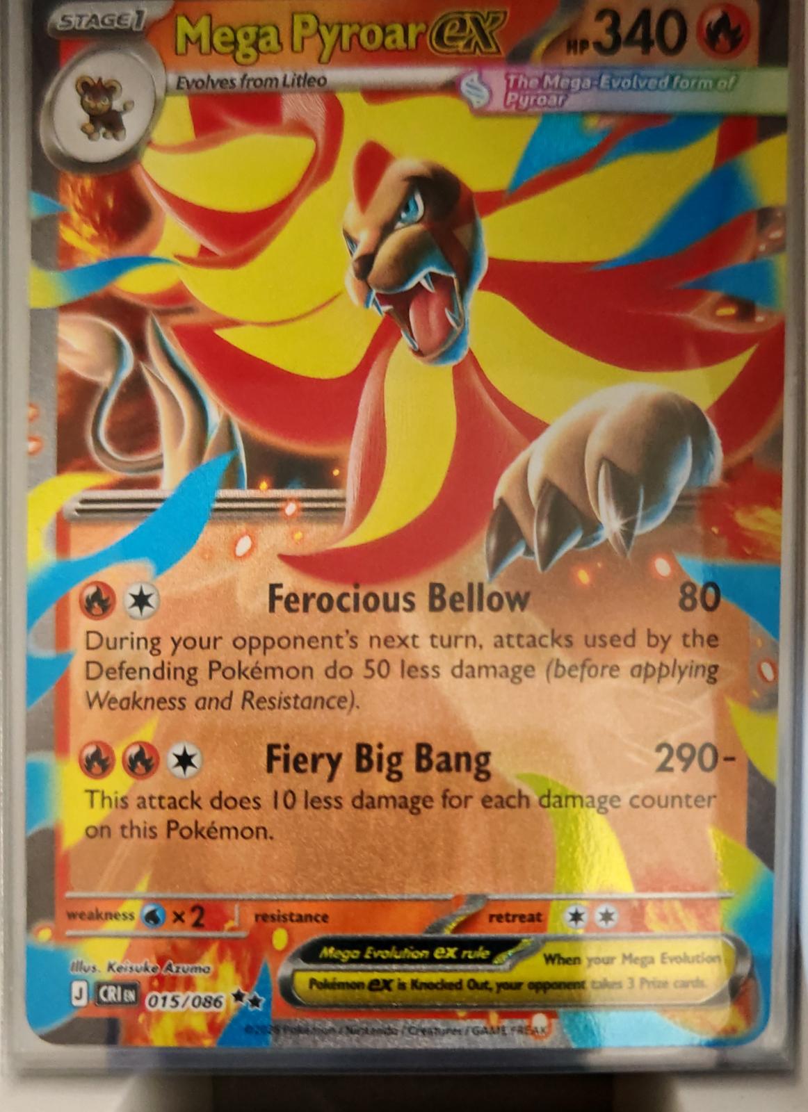 Mega Pyroar ex - 015/086 - Holo - CHAOS RISING - Pokemon - Double Rare | AA37-44