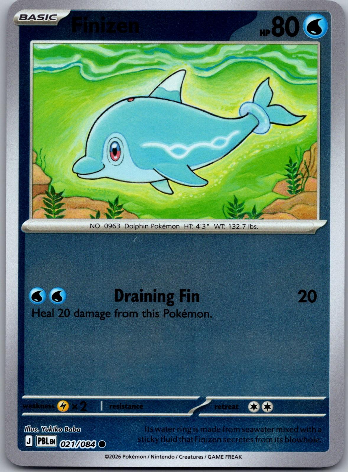 Finizen - 021/084 - Reverse Holo - PITCH BLACK - Pokemon - Common | AA80-21