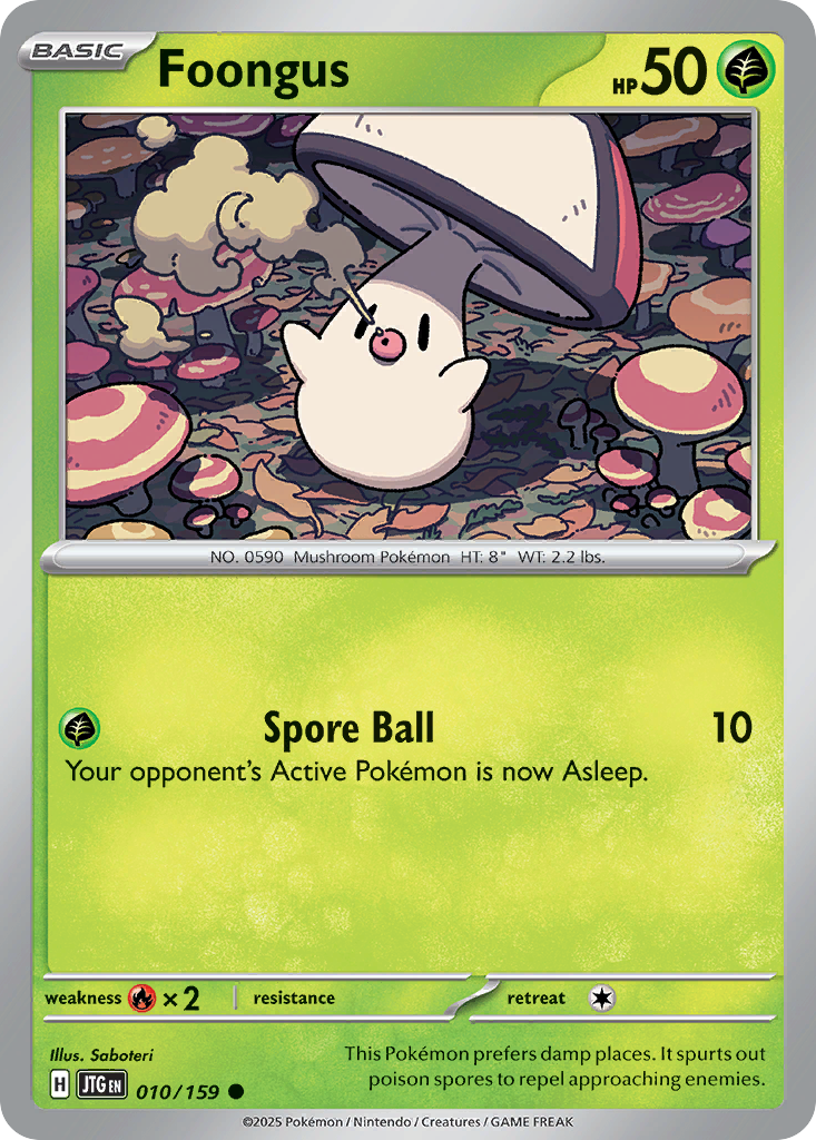 Foongus - 010/159 - - JOURNEY TOGETHER - Pokemon - Common | AA07-85