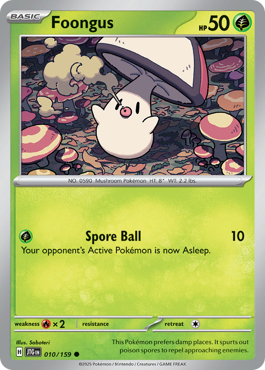 Foongus - 010/159 - - JOURNEY TOGETHER - Pokemon - Common | AA07-85