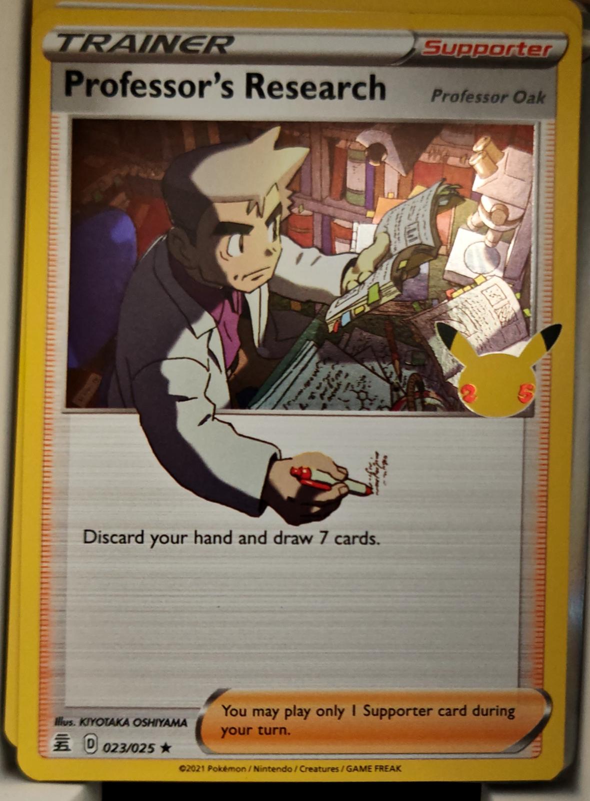 Professor's Research (Professor Oak) - 023/025 - Holo - CELEBRATIONS - Pokemon - | AA15-20