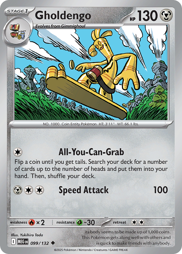 Gholdengo - 099/132 - - MEGA EVOLUTION - Pokemon - Uncommon | AA07-7