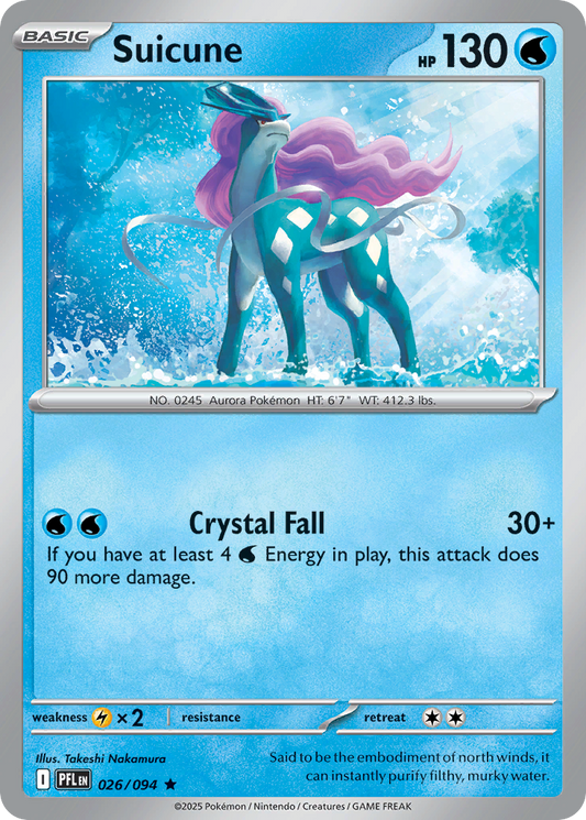 Suicune - 026/094 - Holo - PHANTASMAL FLAMES - Pokemon - Rare | AA55-23