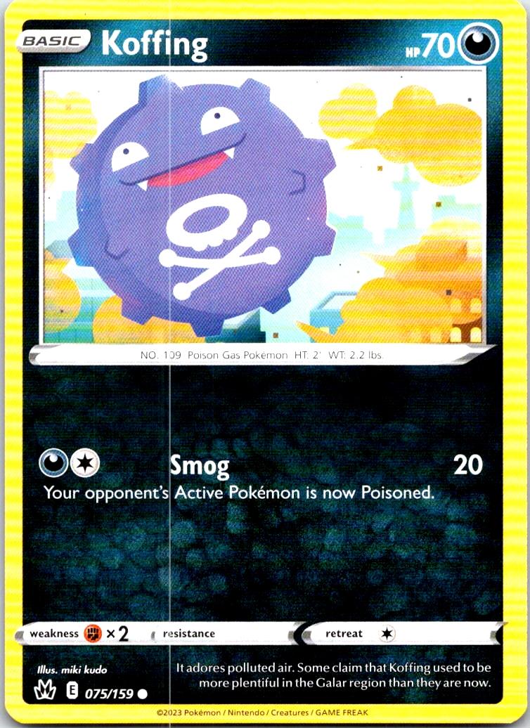 Koffing - 075/159 - - CROWN ZENITH - Pokemon - Common | AB45-3