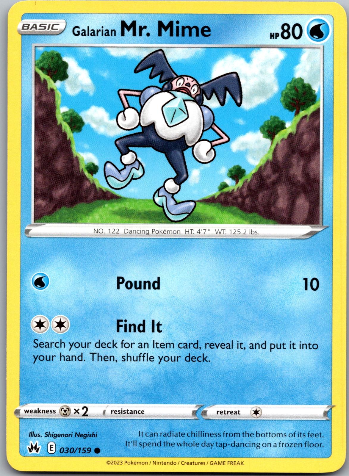 Galarian Mr. Mime - 030/159 - - CROWN ZENITH - Pokemon - Common | AA92-47