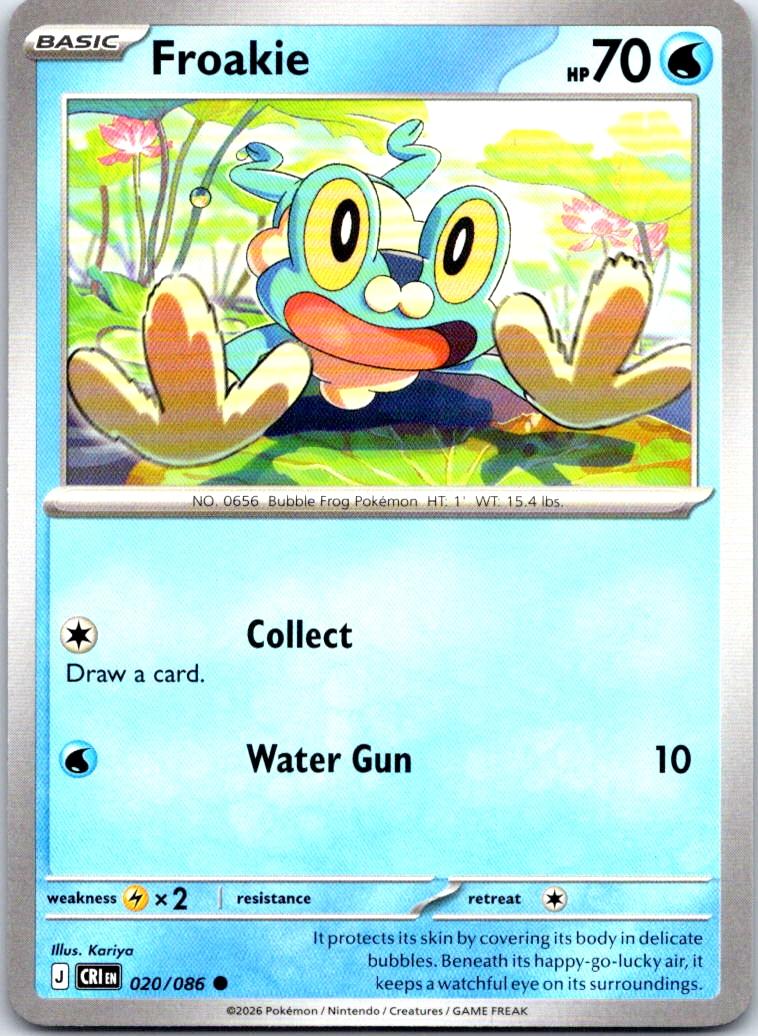 Froakie - 020/086 - - CHAOS RISING - Pokemon - Common | AB26-25