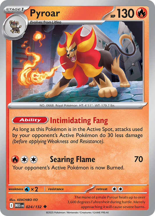 Pyroar - 024/132 - - MEGA EVOLUTION - Pokemon - Uncommon | AA12-19