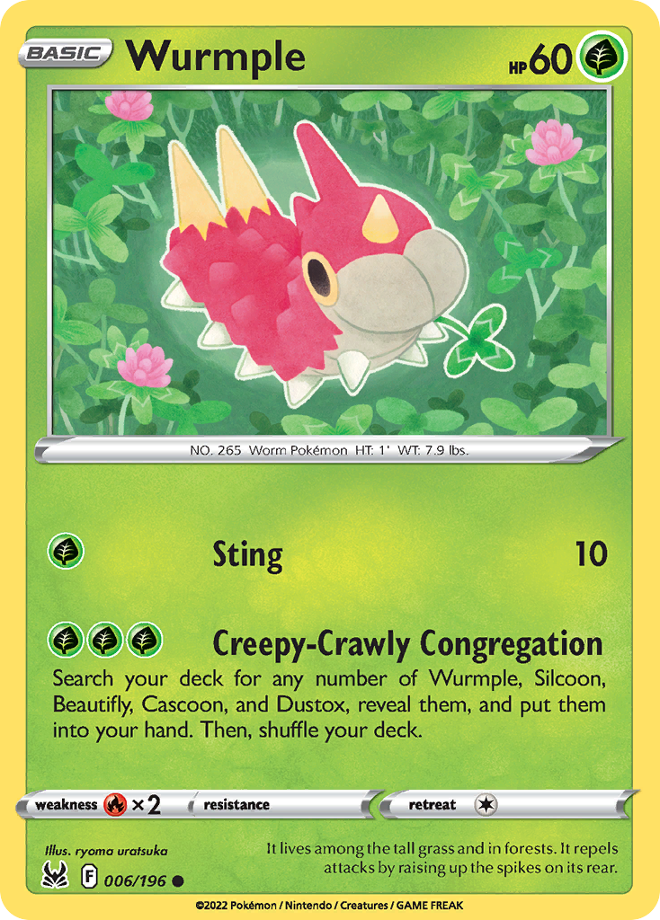 Wurmple - 006/196 - - LOST ORIGIN - Pokemon - Common | AA66-3