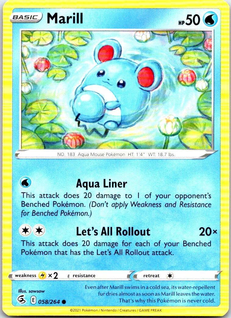 Marill - 058/264 - - FUSION STRIKE - Pokemon - Common | AB39-14