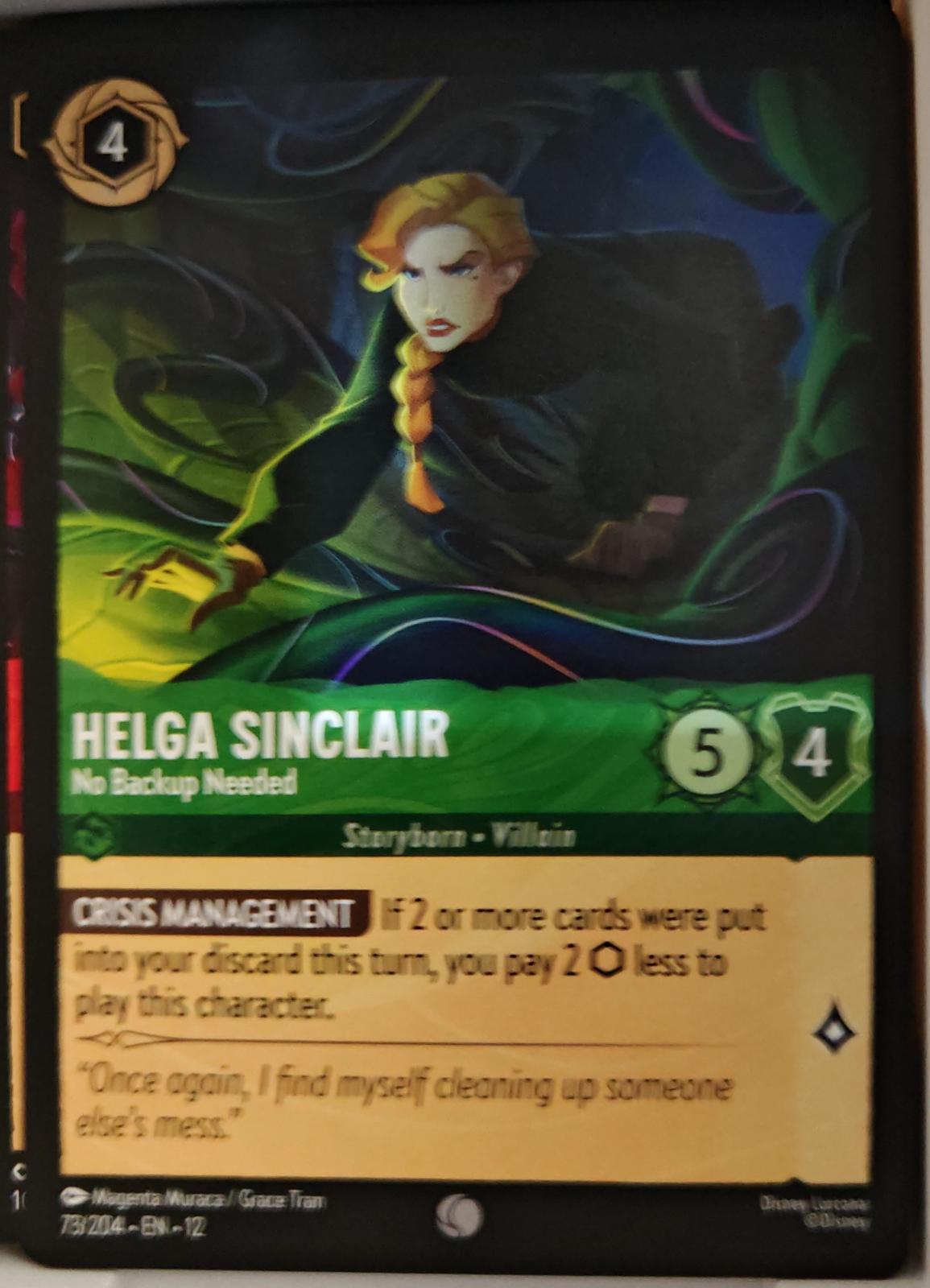 Helga Sinclair - No Backup Needed - 73/204 - - WILDS UNKNOWN - Lorcana - | LAA02-19
